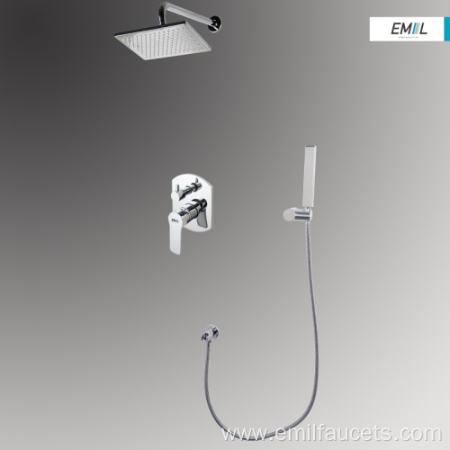 Bathroom modern square shower head tap units